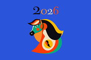 2026 Year of the horse., an Animal Illustration by MoleskoStudio (Thumbnail 4 of 13)