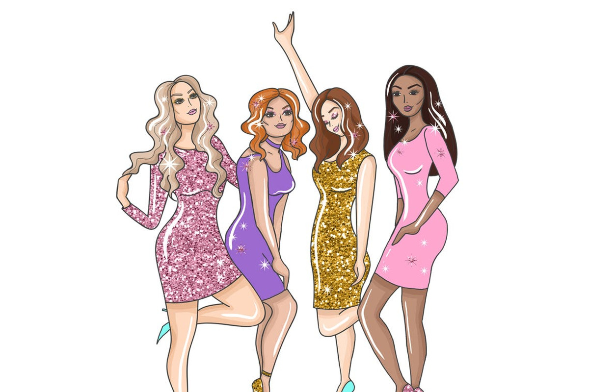 Party Girlfriend Clipart, a Person Illustration by GlamArtZhanna (Photo 5 of 5)