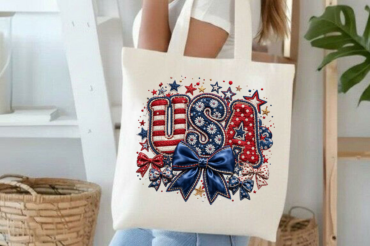 Coquette Floral 4th of July Png, USA, an Illustration by DreamCafeArt (Photo 3 of 5)