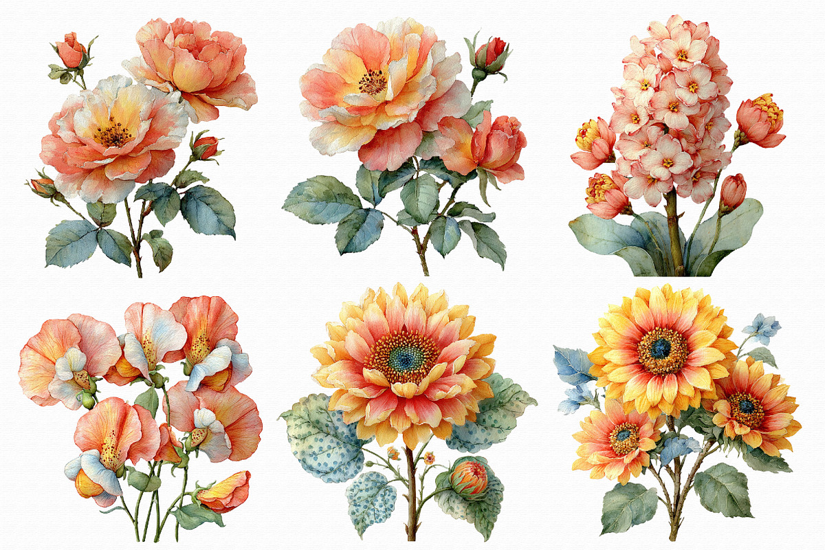 Spring Floral Clipart, an Illustration by Libby Wishes (Photo 2 of 7)