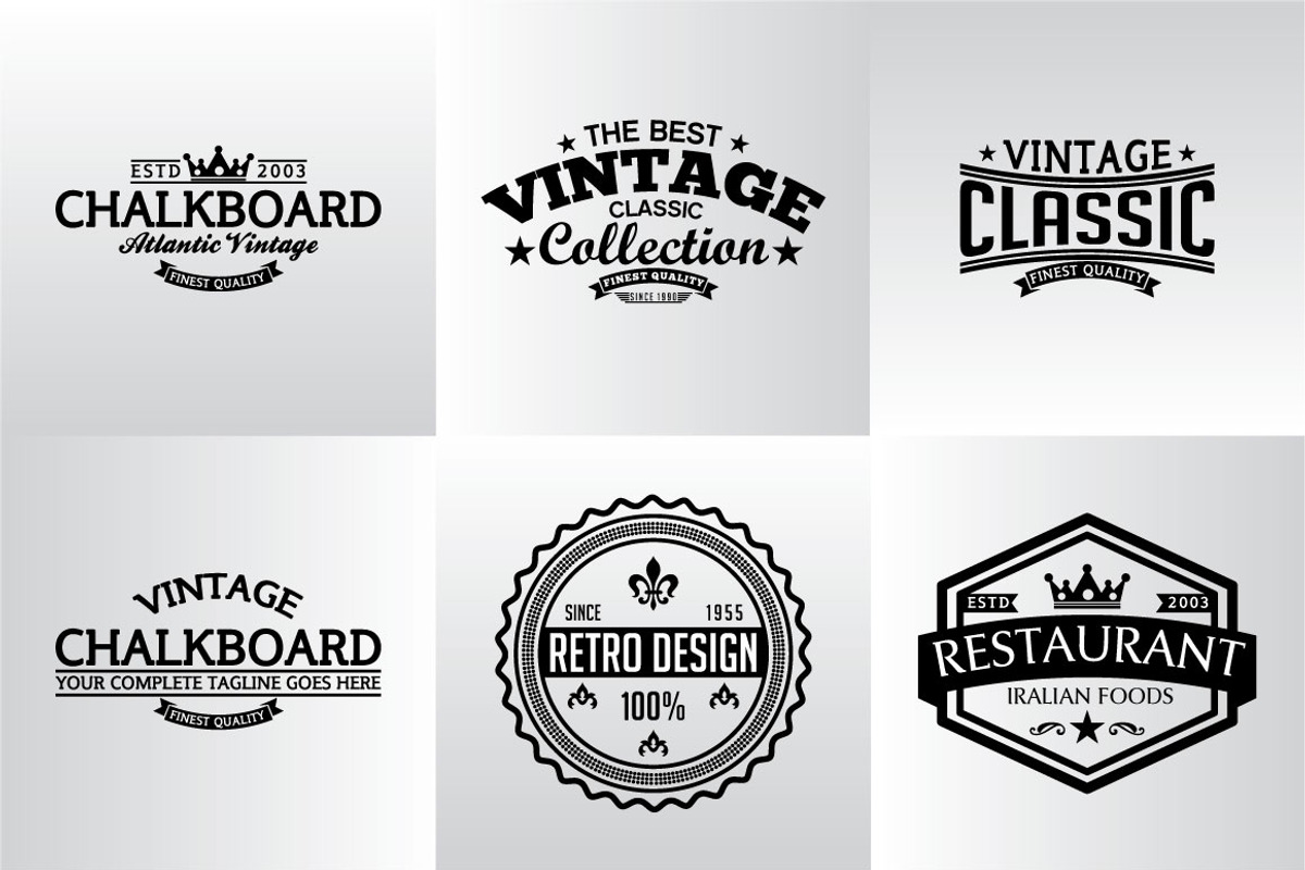 60 Vintage Badges and Logos Bundle, a Branding & Logo Template by shazi (Photo 13 of 21)