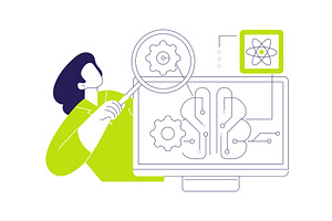 Quantum computer lab abstract, a Technology Illustration by Visual Generation
