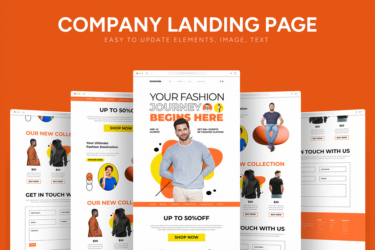 Ecommerce Landing Page, an UI Kit Template by CreativeShaper (Photo 1 of 6)