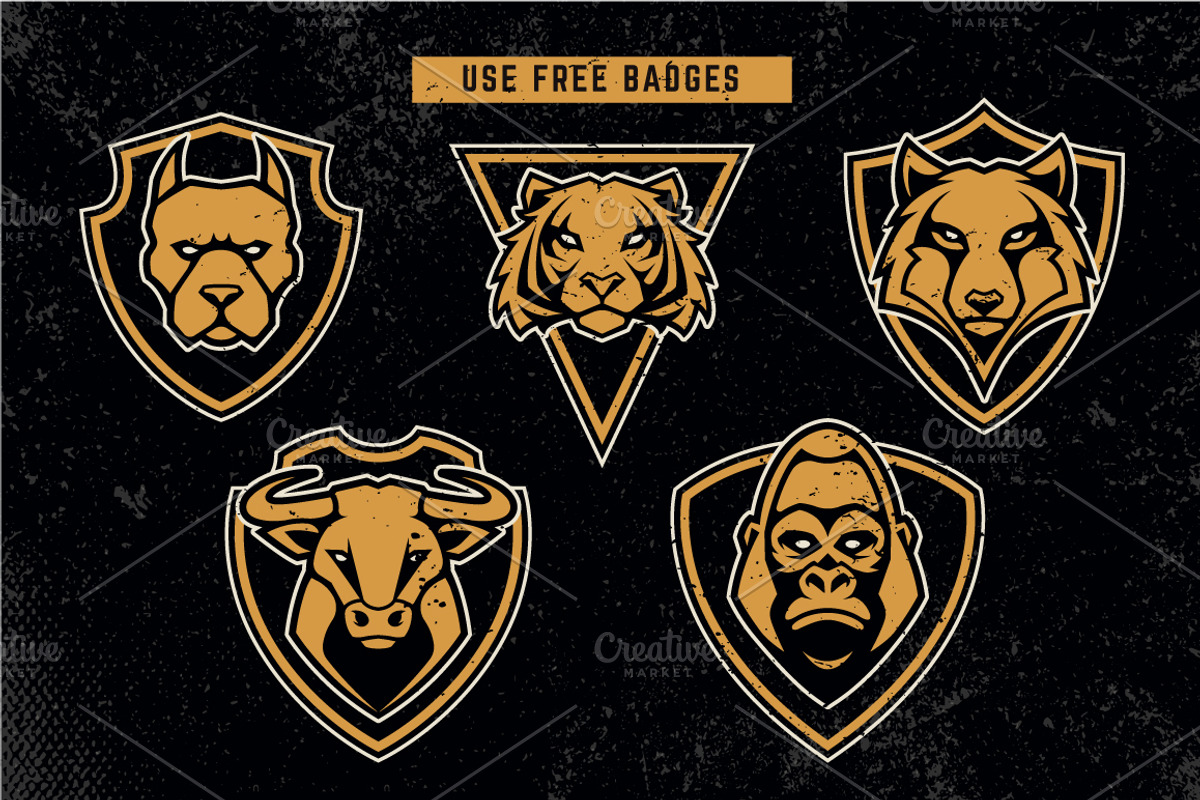 Animals Mascot Icons Vector Set, a Duotone Icon by Vecster (Photo 8 of 17)