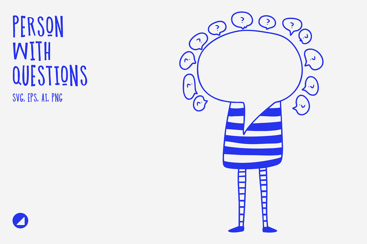 Person with Questions Doodle, a Person Illustration by Danil Polshin