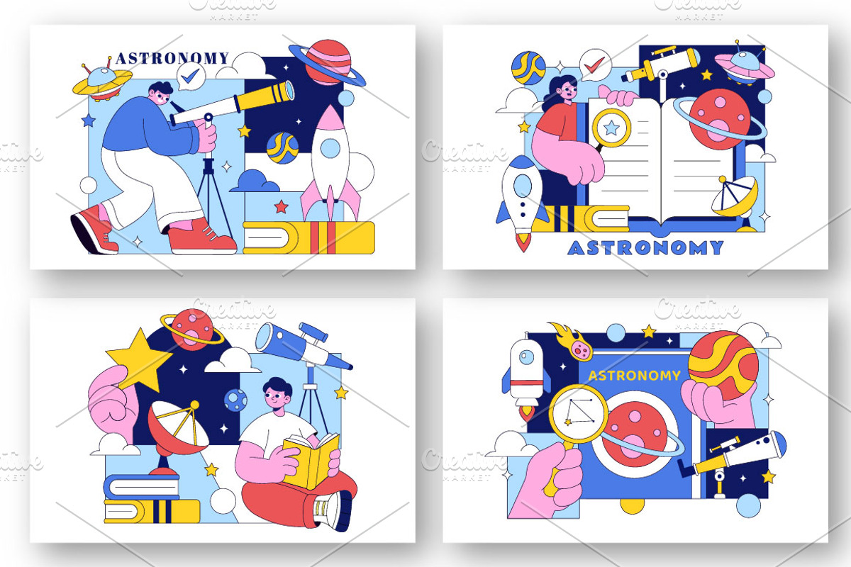 10 Astronomy Research Illustration, an Object Illustration by denayunebgt (Photo 3 of 4)