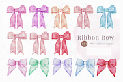 Watercolor Ribbon Bow Bundle, a Decorative Illustration by Stellalunarts (Thumbnail 3 of 7)