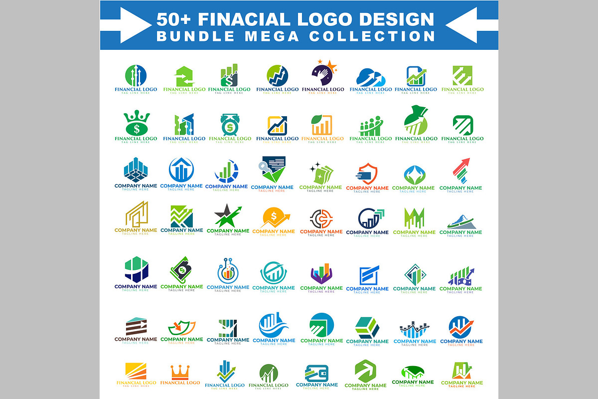 Finance Logo Design Mega Bundle, a Branding & Logo Template by ArmanHossen75