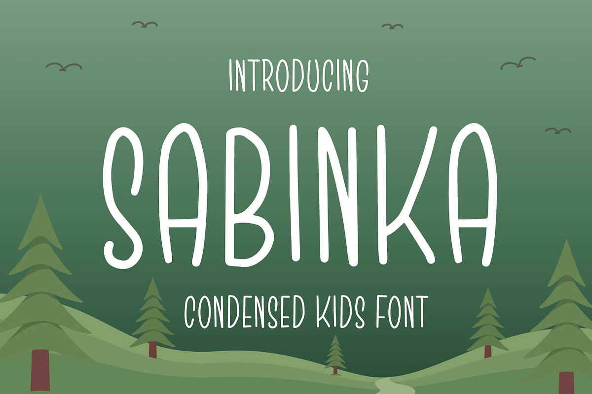 Sabinka - Fun Condensed Font, a Font by Patria Ari (P4tcreativa) (Photo 2 of 7)