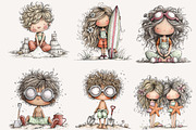 Whimsical summer beach kids Clipart, an Illustration by Designworld (Thumbnail 3 of 4)