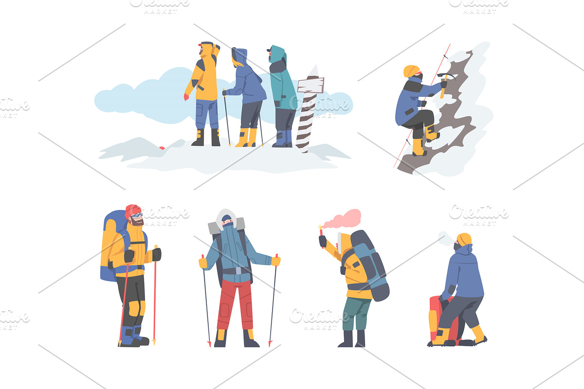 People Characters with Backpacks, a Person Illustration by TopVectors