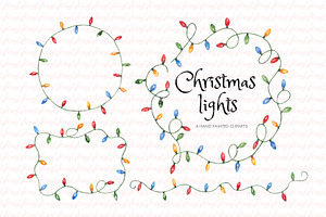 Christmas lights. Garland clipart