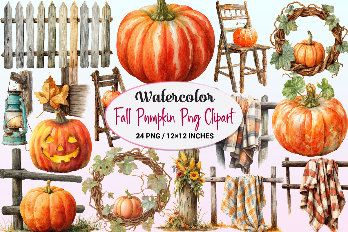 Fall Pumpkin Clipart, a Graphic by CitraGraphics (Photo 1 of 4)