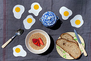 Fried Egg Vector Illustrations, a Graphic by This For There (Thumbnail 2 of 3)