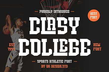 Clasy College - Sports Font, a Serif Font by QR Design Studio