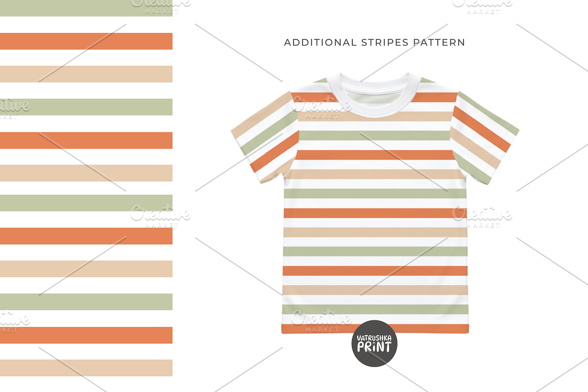 Kids pattern for summer fabrics, a Pattern Graphic by vatrushkaprint_store (Photo 4 of 6)