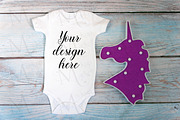 29 Baby Bodysuit mockup bundle., a Print Template by MockupMarket (Thumbnail 3 of 30)
