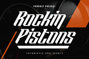 Rockin Pistons, a Font by Arterfak Project (Thumbnail 1 of 13)