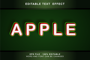 Apple Text Effect Editable