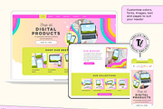 Rainbow Wix Website Template, a Wix Template by Template Twist Shop (Thumbnail 7 of 10)