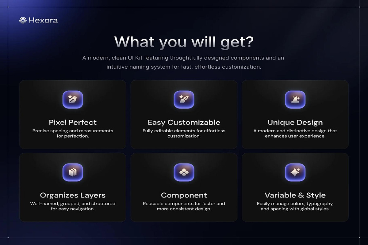 Hexora SaaS Website Template UI Kit, an UI Kit Template by Creative Perspective (Photo 2 of 8)