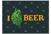 Hop cone heart engraving, a Food Illustration by MoreVector (Thumbnail 1 of 3)