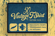 Vintage T-Shirt Texture Pack, a Brush Add-On by PeeperDesignStudio (Thumbnail 1 of 6)