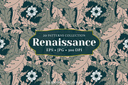 Moody Renaissance Acanthus Patterns, a Pattern Graphic by Rose Design (Thumbnail 1 of 12)