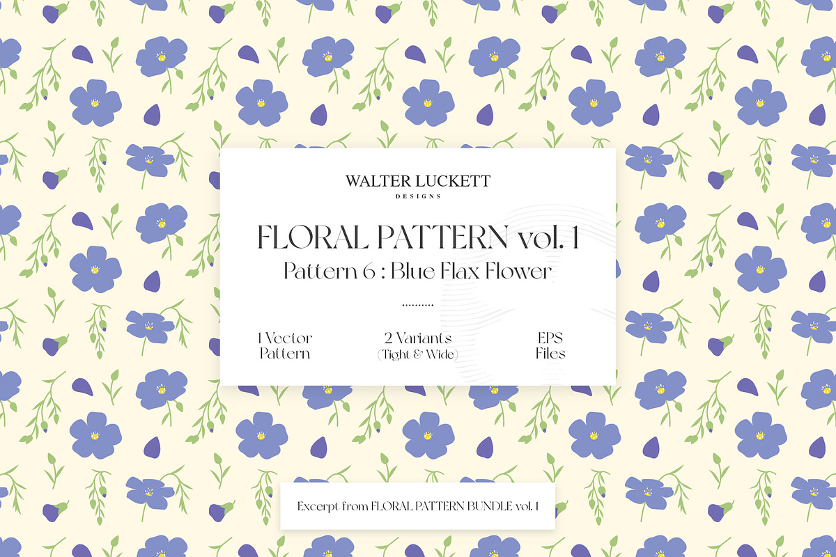 Floral Pattern vol. 1 - Pattern 6, a Pattern Graphic by Walter Luckett Designs (Photo 1 of 4)