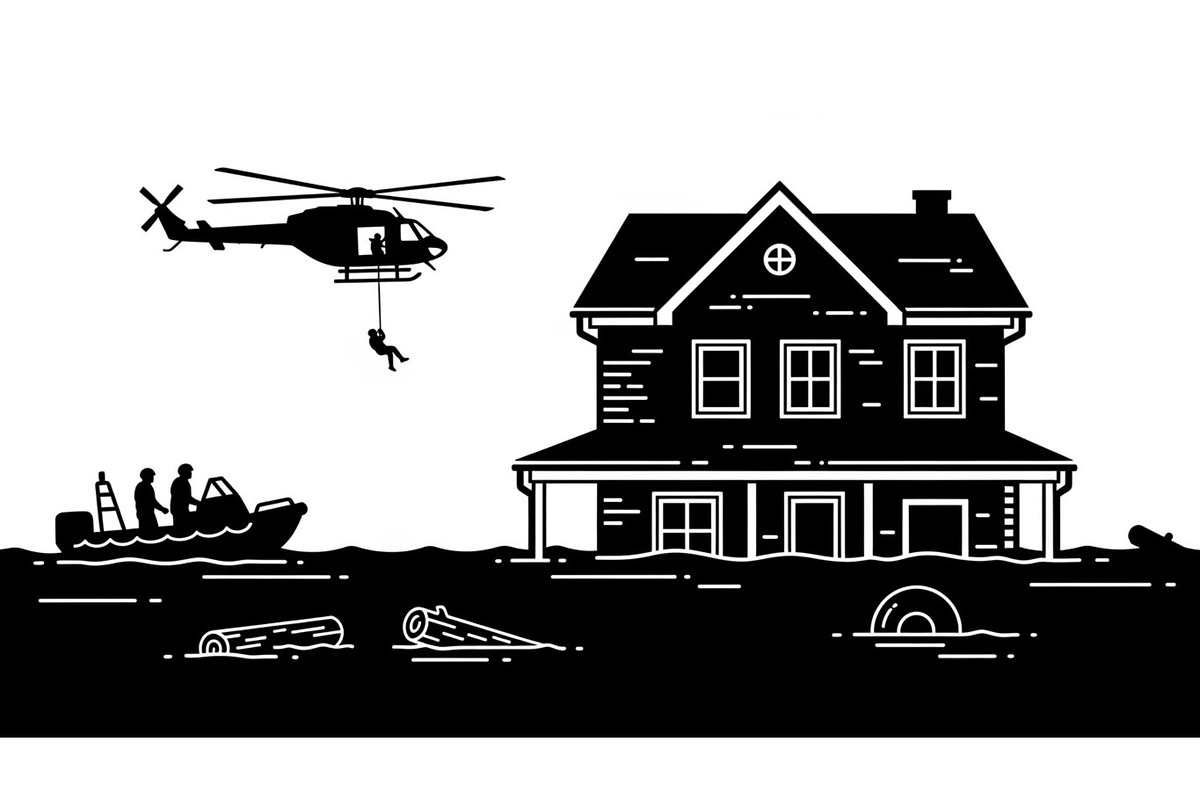 50 Flooded Home Silhouette Bundle, an Illustration by Designs_River (Photo 43 of 51)