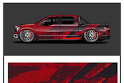 Bold Red Truck Wrap Design, a Transportation Illustration by CarWrap design (Thumbnail 3 of 4)