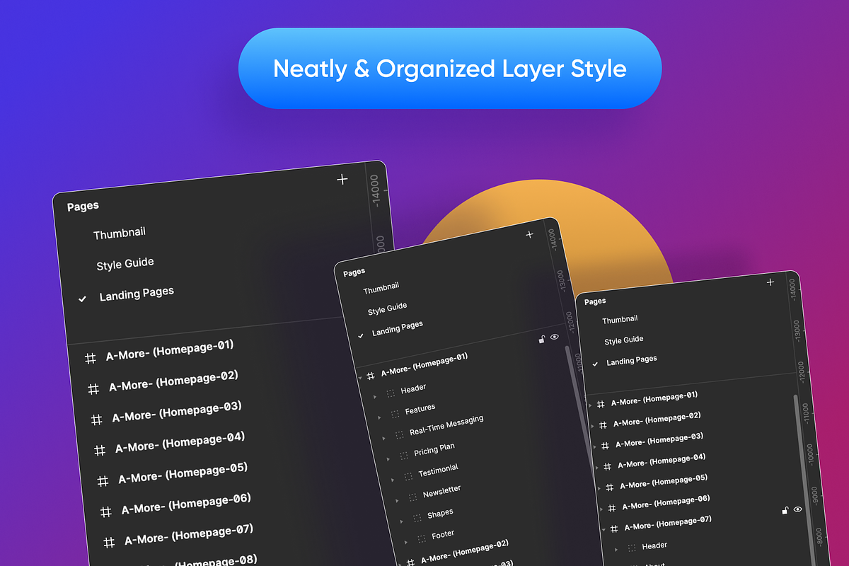 A-MORE Dating Landing Page Kit, a Landing Page Template by Uiroll (Photo 3 of 6)