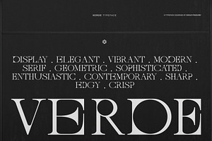 VERDE Typeface