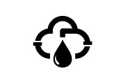 Cloud Pipeline Water Droplet Logo, a Branding & Logo Template by Buqancreative (Thumbnail 3 of 4)