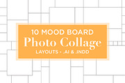 10 Mood Board Photo Collage Layouts, a Books & Magazine Mockup by Scribbles & Snippets (Thumbnail 1 of 3)