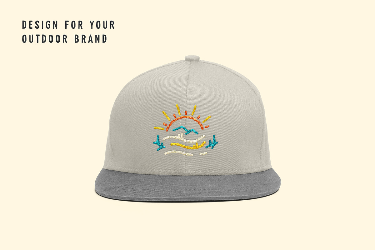 Nature outdoor logo lineart mountain, an Object Graphic by youken (Photo 3 of 4)
