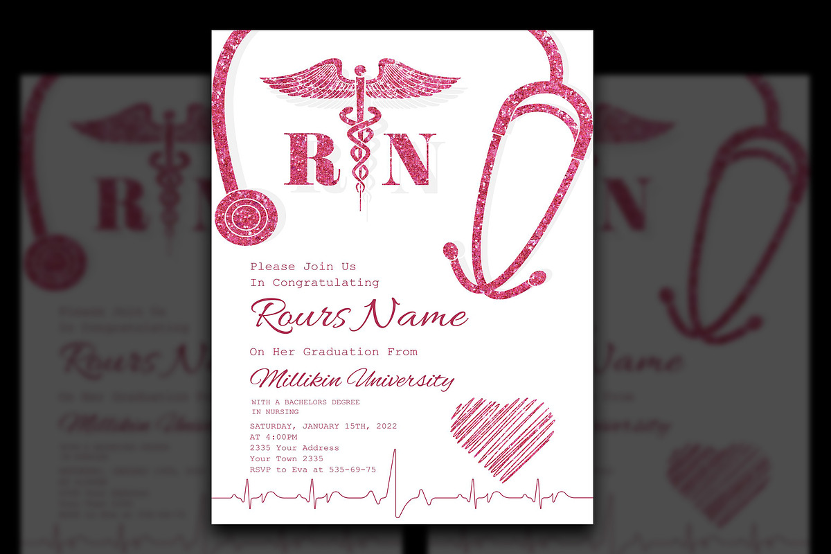 Medical Nurse Invitation, a Templates & Theme by iloveTemplate (Photo 1 of 2)