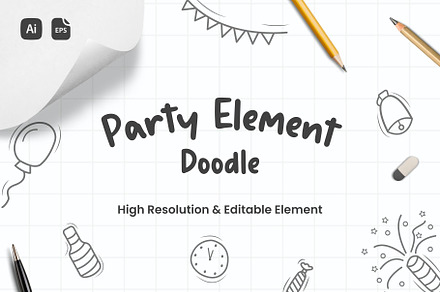 Handraw Party Doodle Element