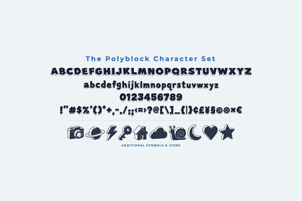 Polyblock Geometric Block Font, a Sans Serif Font by Graphic Spirit (Photo 2 of 8)