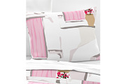 Mediterranean pink houses island, a Pattern Graphic by Cotton Melon pattern Shop (Thumbnail 3 of 6)