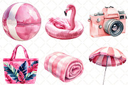 Watercolor Pink Summer Poolside, an Illustration by Black Bird Studio (Thumbnail 5 of 5)