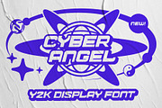 Cyber Angel Y2K Logo Font, a Sans Serif Font by HipFonts (Thumbnail 1 of 8)
