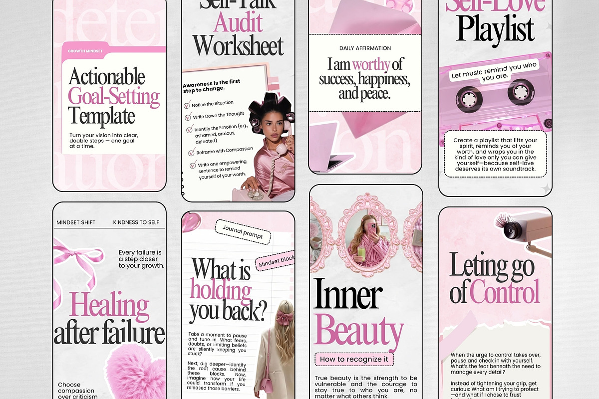 Pink Self-Care Coach Instagram Template preview 3