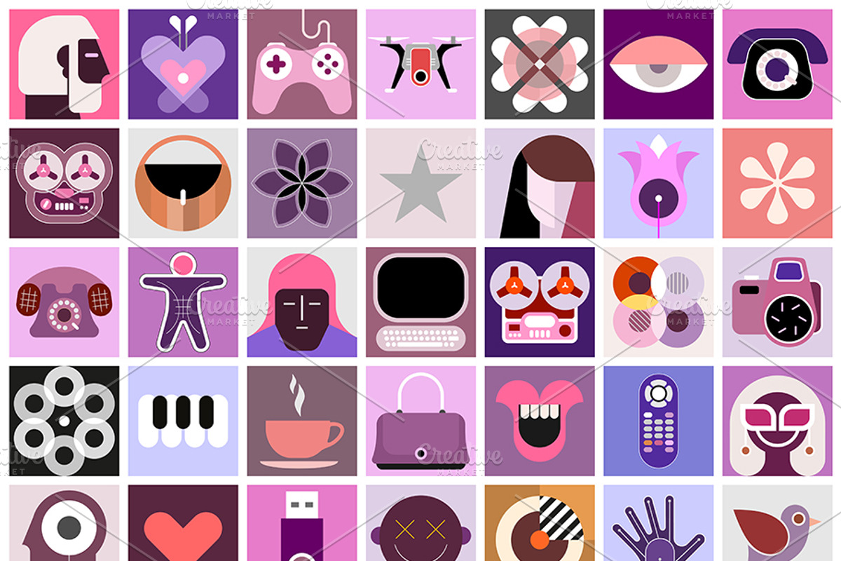 Vector Decorative Design Elements, a Solid Icon by danjazzia (Photo 2 of 2)