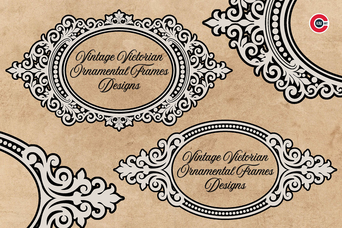 Vintage Victorian Ornamental Frames, a Decorative Illustration by C-Kav (Photo 3 of 3)