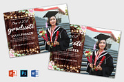 Graduation Announcement Template, a Card Template by Designscozy (Thumbnail 1 of 5)