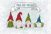 Christmas Gnomes & Friends, an Animal Illustration by DreamONprints (Thumbnail 2 of 14)