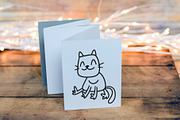 Hand drawn Cute Doodle Cats Clipart, an Animal Illustration by DeShoff Art (Thumbnail 3 of 6)