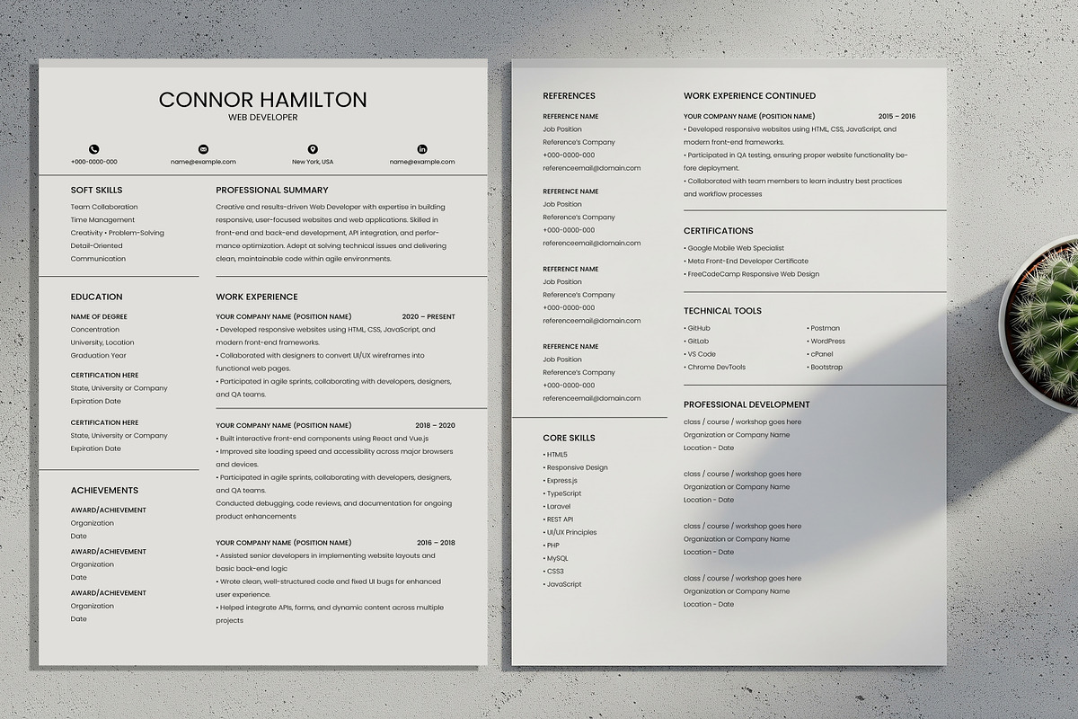 Minimalist Web Developer Resume, a Resume Template by SmmrDesign (Photo 5 of 5)