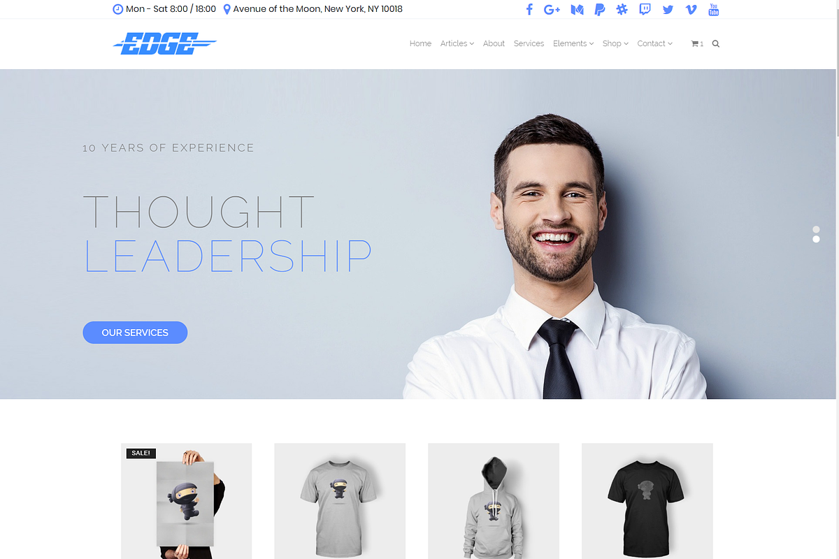 Edge Business WordPress Theme, a WordPress Template by Visualmodo (Photo 16 of 18)
